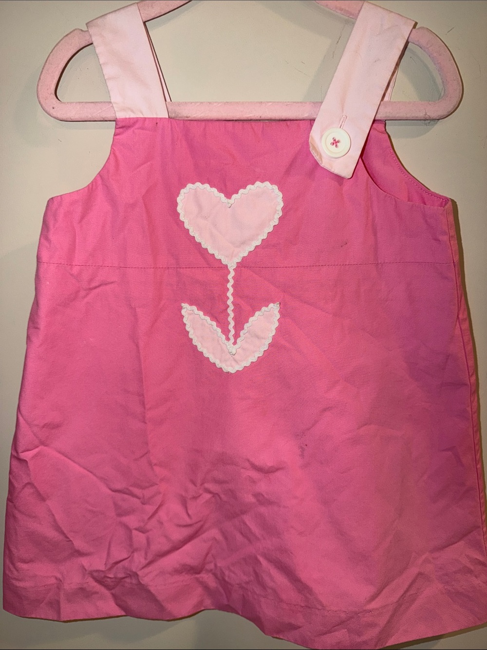 The Beaufort Bonnet Company Pink Heart Appliqué Sundress